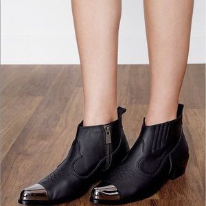 Anine Bing leather and metal bootie